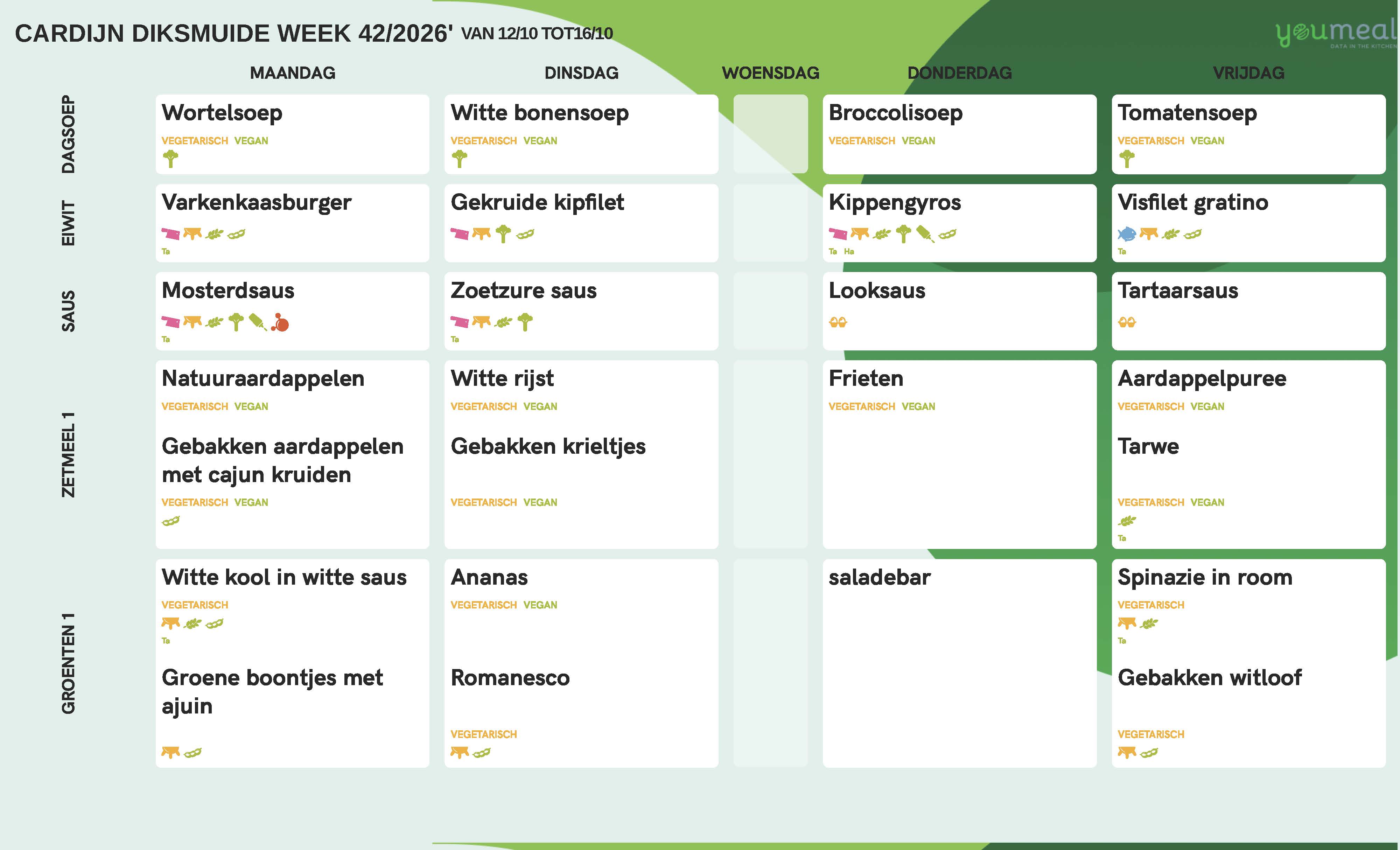 Schoolmenu week 42